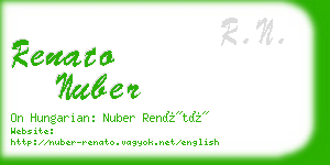 renato nuber business card